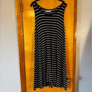 Maurices Black and White Striped Maxi Dress